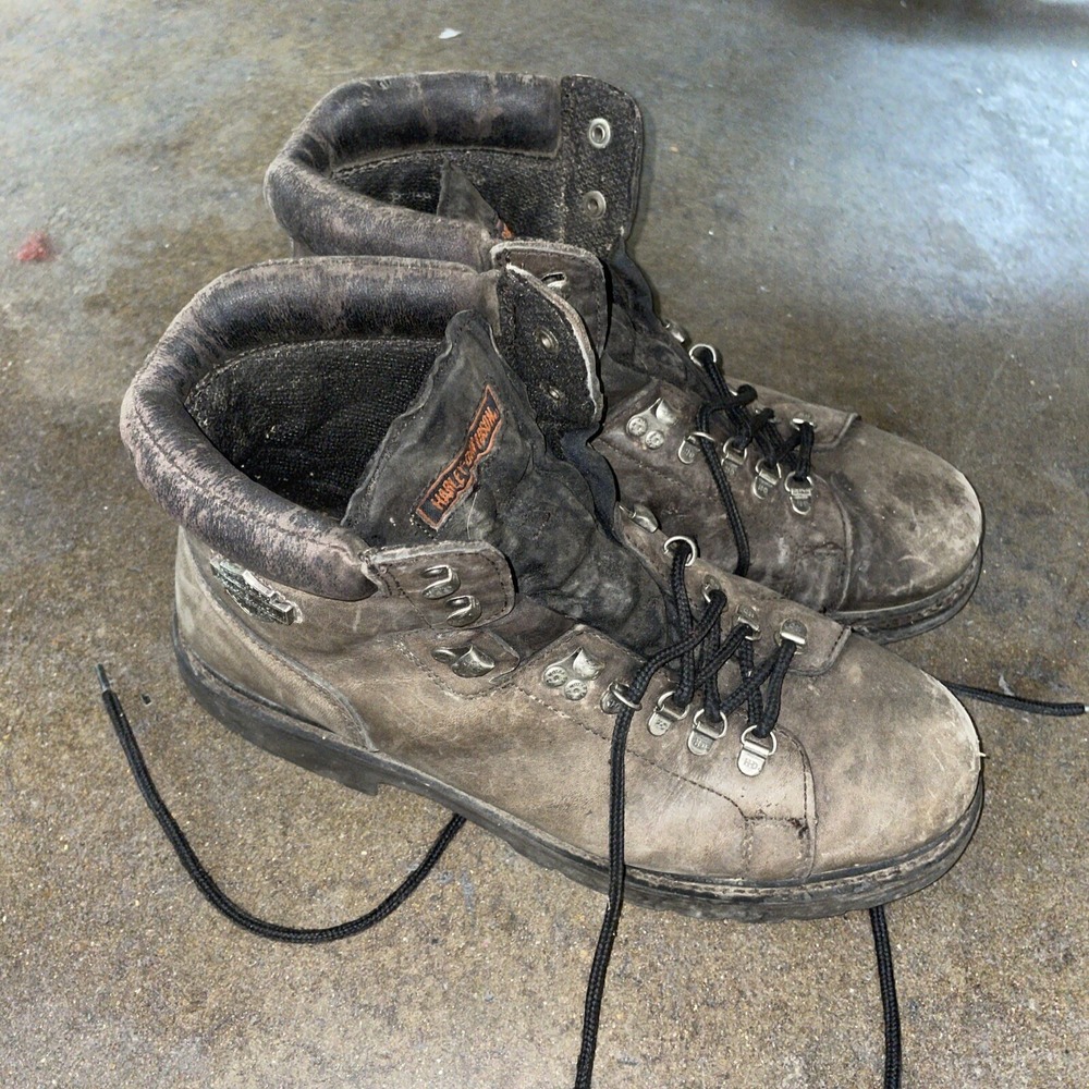 Harley Davidson Mens Boots Size 13 Black Leather Lace up #91610